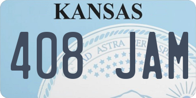 KS license plate 408JAM