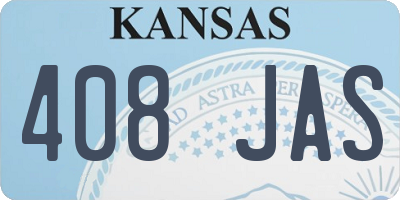 KS license plate 408JAS