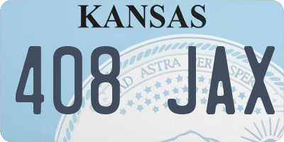 KS license plate 408JAX