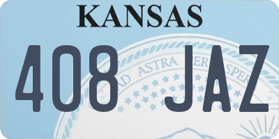 KS license plate 408JAZ