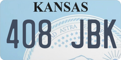 KS license plate 408JBK
