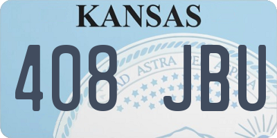 KS license plate 408JBU