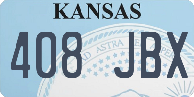 KS license plate 408JBX