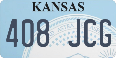 KS license plate 408JCG