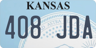 KS license plate 408JDA