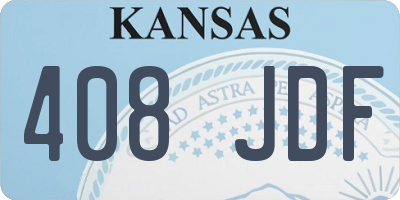 KS license plate 408JDF