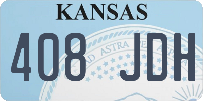KS license plate 408JDH