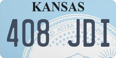 KS license plate 408JDI
