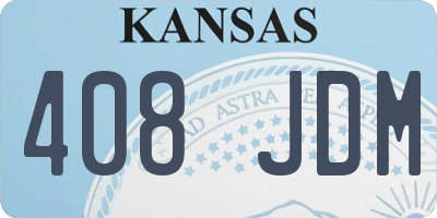 KS license plate 408JDM