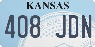 KS license plate 408JDN