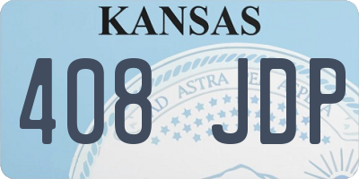 KS license plate 408JDP