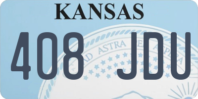 KS license plate 408JDU