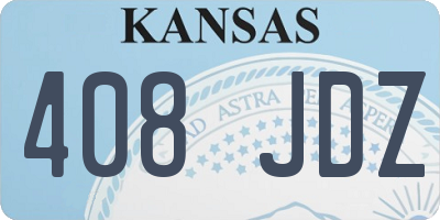 KS license plate 408JDZ