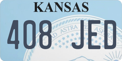 KS license plate 408JED