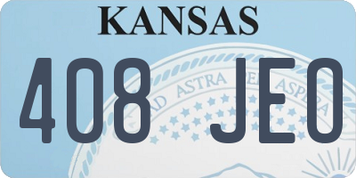 KS license plate 408JEO