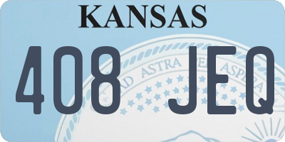 KS license plate 408JEQ