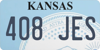 KS license plate 408JES