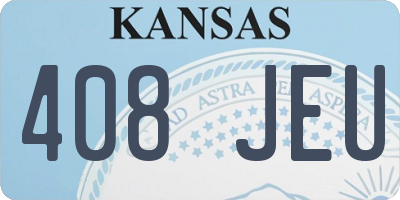 KS license plate 408JEU