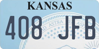 KS license plate 408JFB