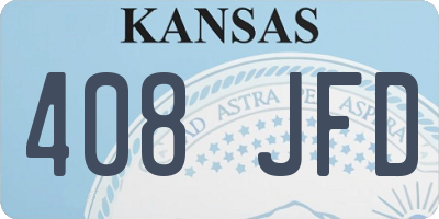 KS license plate 408JFD