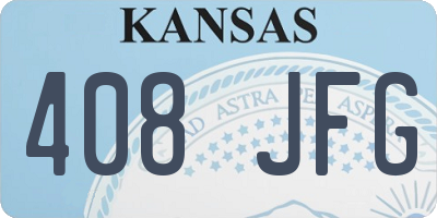 KS license plate 408JFG