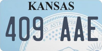KS license plate 409AAE