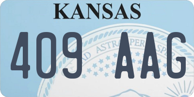 KS license plate 409AAG