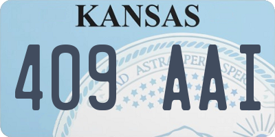 KS license plate 409AAI