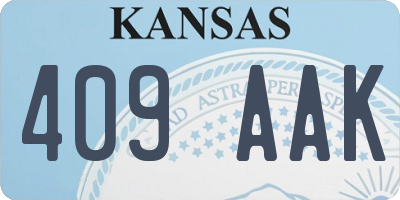 KS license plate 409AAK