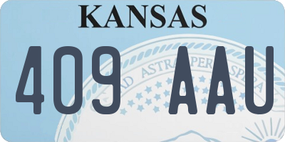 KS license plate 409AAU