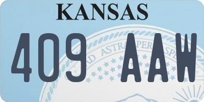 KS license plate 409AAW