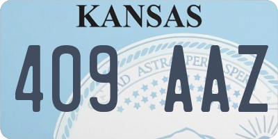 KS license plate 409AAZ