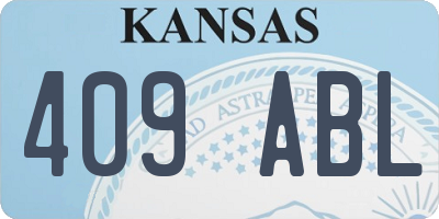 KS license plate 409ABL