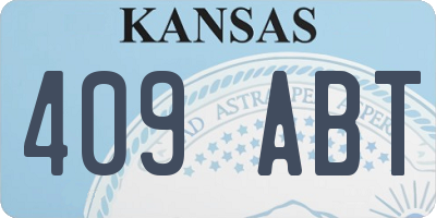 KS license plate 409ABT