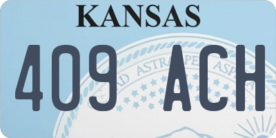 KS license plate 409ACH