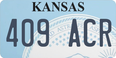 KS license plate 409ACR