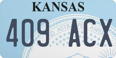 KS license plate 409ACX