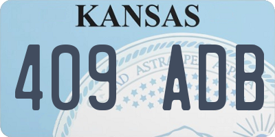 KS license plate 409ADB