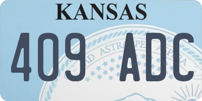KS license plate 409ADC