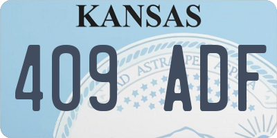 KS license plate 409ADF