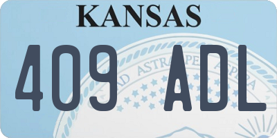 KS license plate 409ADL
