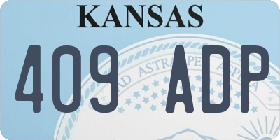 KS license plate 409ADP