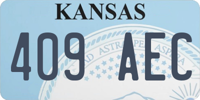 KS license plate 409AEC