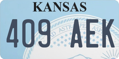 KS license plate 409AEK