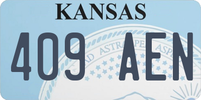 KS license plate 409AEN
