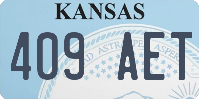 KS license plate 409AET