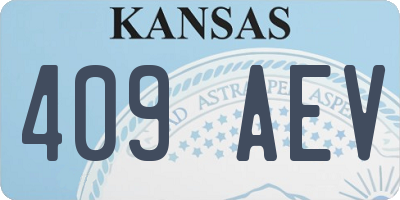 KS license plate 409AEV