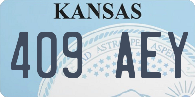 KS license plate 409AEY