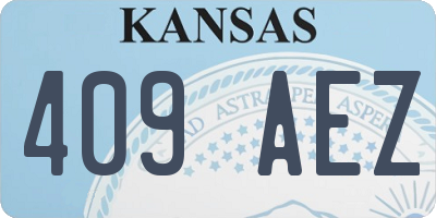 KS license plate 409AEZ