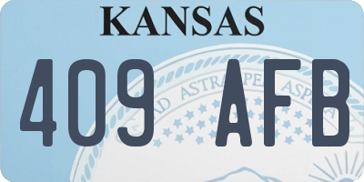 KS license plate 409AFB